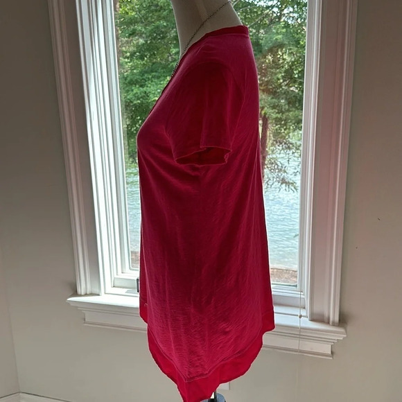 Anthropologie Left of Center Asymmetrical V-neck Top, size Small, EUC - Picture 4 of 6